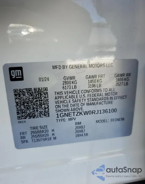 1GNETZKW0RJ136100